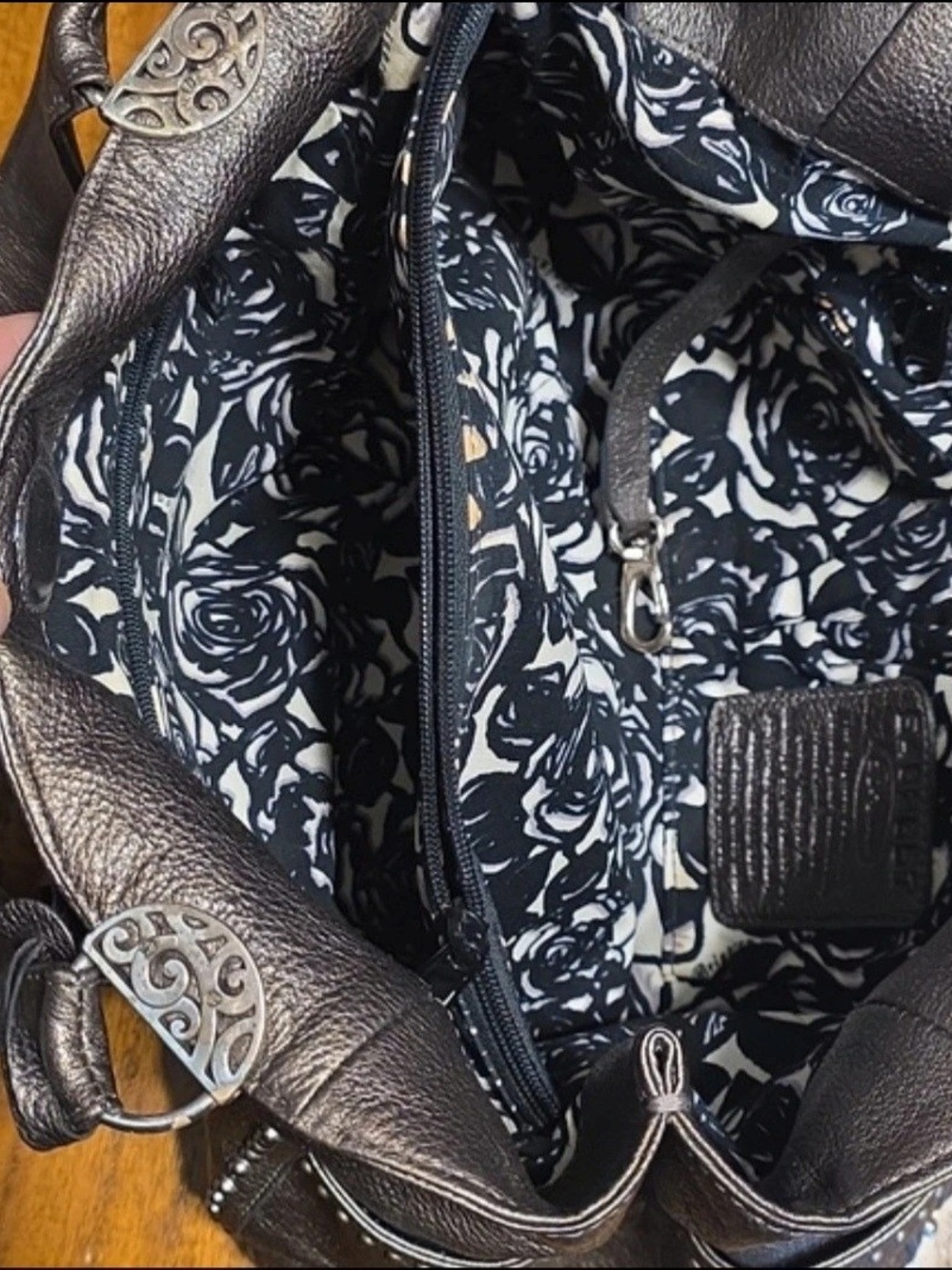 Brighton Andie Metallic Studded Shoulder Bag Pretty Tough Collection - Picture 10 of 15